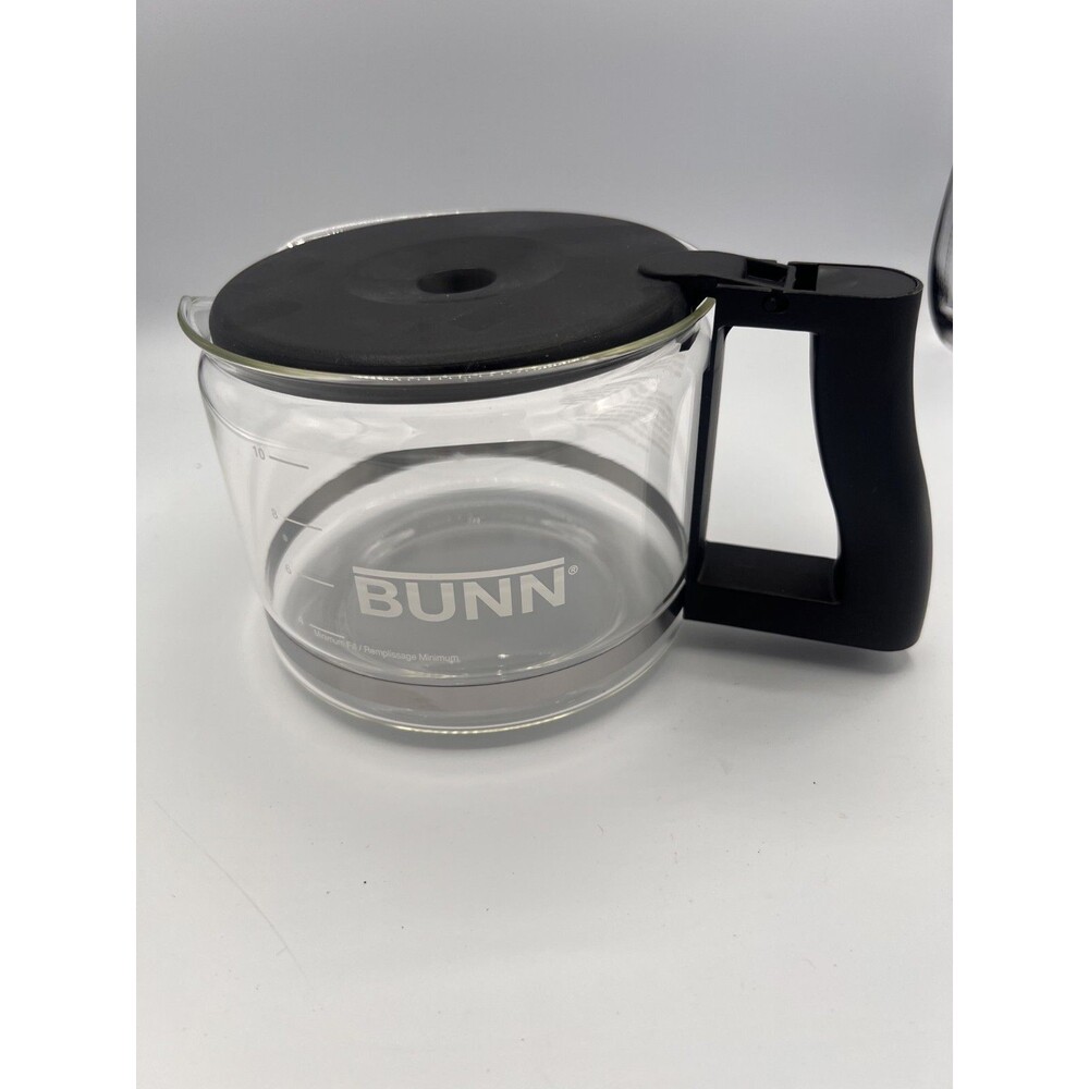 BUNN 10 Cup Glass Coffee Carafe Replacement Pot Black Lid Handle